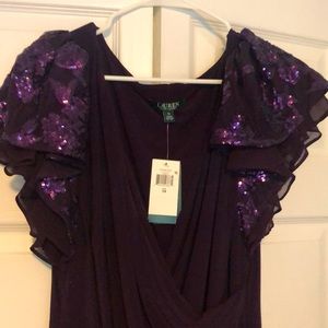Ralph Lauren purple cocktail dress